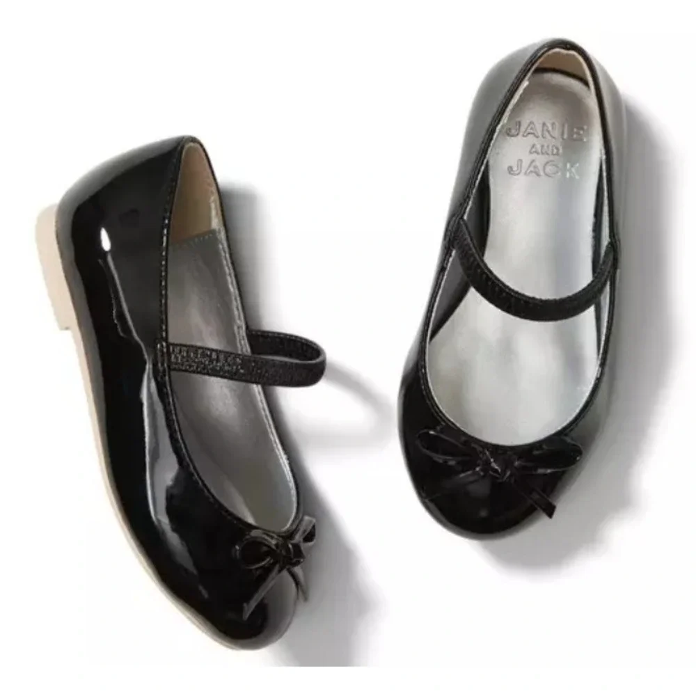 Janie and Jack Patent Bow Ballet‎ Flat Size 8